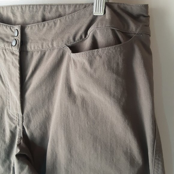 MEC Women's Outdoor Tech Pants Taupe Grey Size 12 - Picture 4 of 14